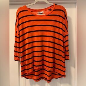 Velvet by Graham & Spencer Knit Pull-Over Top Size XS Oversized 3/4 Sleeves